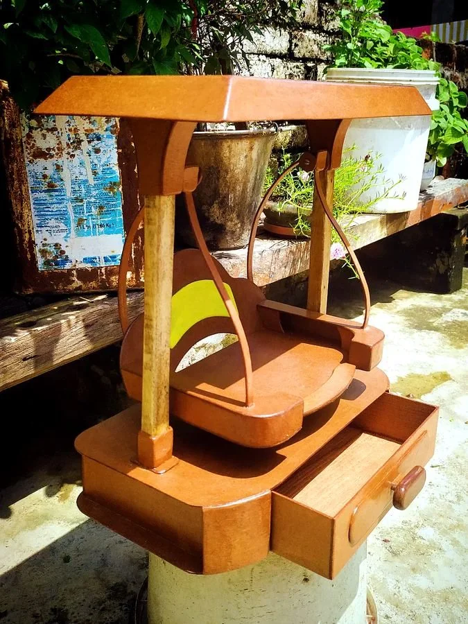 Miniature garden swing